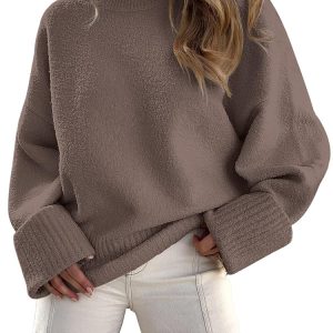 LILLUSORY Ladies’s Chunky Fuzzy Outsized Heat Pullover Sweater